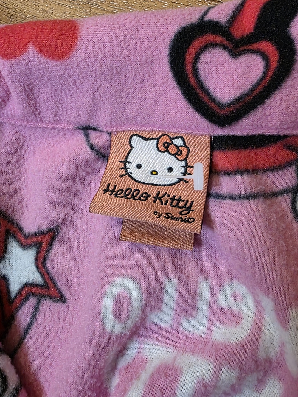 Rare 2007 Y2K Hello Kitty Pink Button Down Pajama Top - Picture 6 of 9
